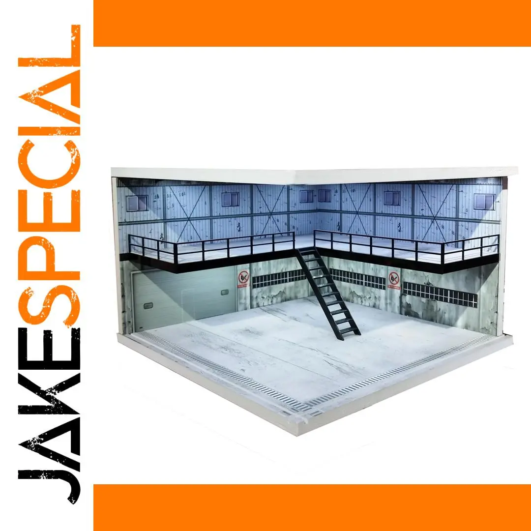 1/64 1/43 Scale Car Garage Diorama Model 1 1/64 1/43 Scale Car Garage Diorama Model