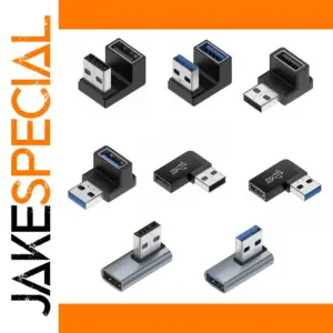 USB 3.0 Right Angle Male to Female Adapter