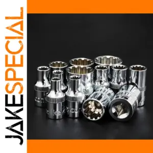 13pcs 1/4 inches 4-14mm Toothed Socket Set for Auto Repair