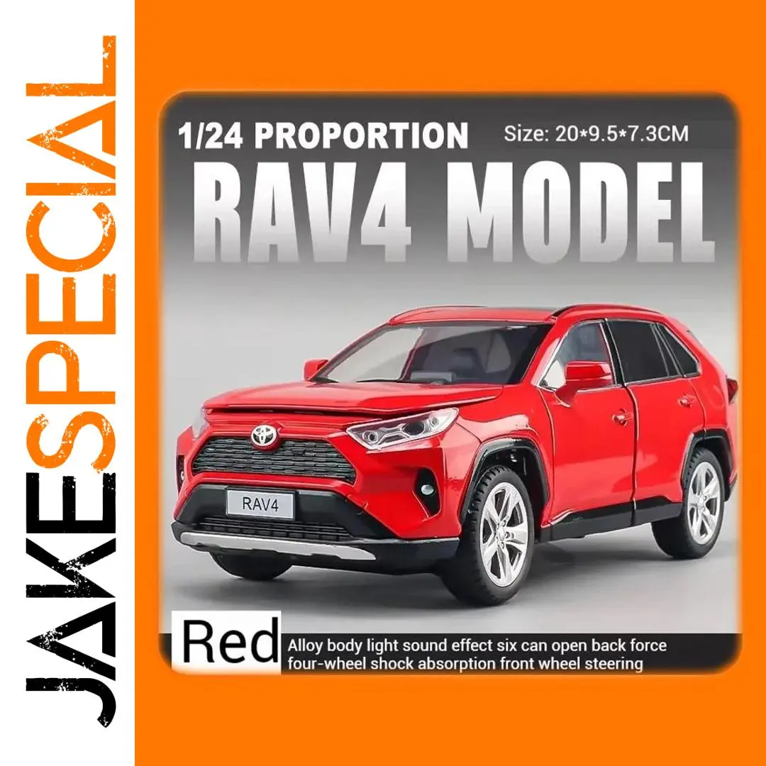 24 Toyota RAV4 Alloy Car Model with Lights 1 24 Toyota RAV4 Alloy Car Model with Lights