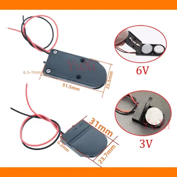 5-Pack CR2032 Battery Holder with ON-OFF Switch - Image 2
