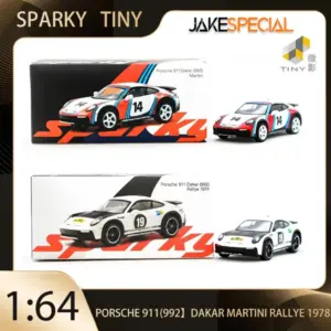 Tiny+Sparky 1:64 Porsche 911 992 Dakar Rally Model
