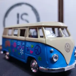 Voiture Miniature Welly 1:36 Diecast Volkswagen T1 Flowers Bus Model 16 wp 1750380074077