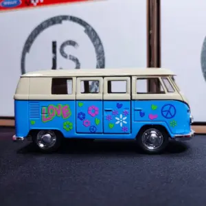 Voiture Miniature Welly 1:36 Diecast Volkswagen T1 Flowers Bus Model 17 wp 1750380074097