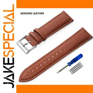 Brown Genuine Leather Watch Band for Multiple Sizes