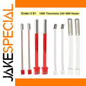 24V 40W Cartridge Heater and 100K Thermistor