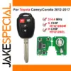 Toyota 4 Button Remote Key for Camry Corolla