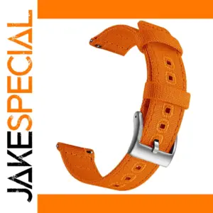 Vibrant Orange Canvas Quick Release Watch Band
