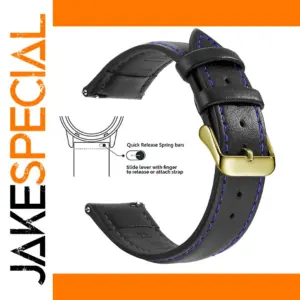 Genuine Leather Watch Band for Samsung & Garmin