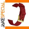 Wine Red Canvas Quick Release Watch Band 22cm