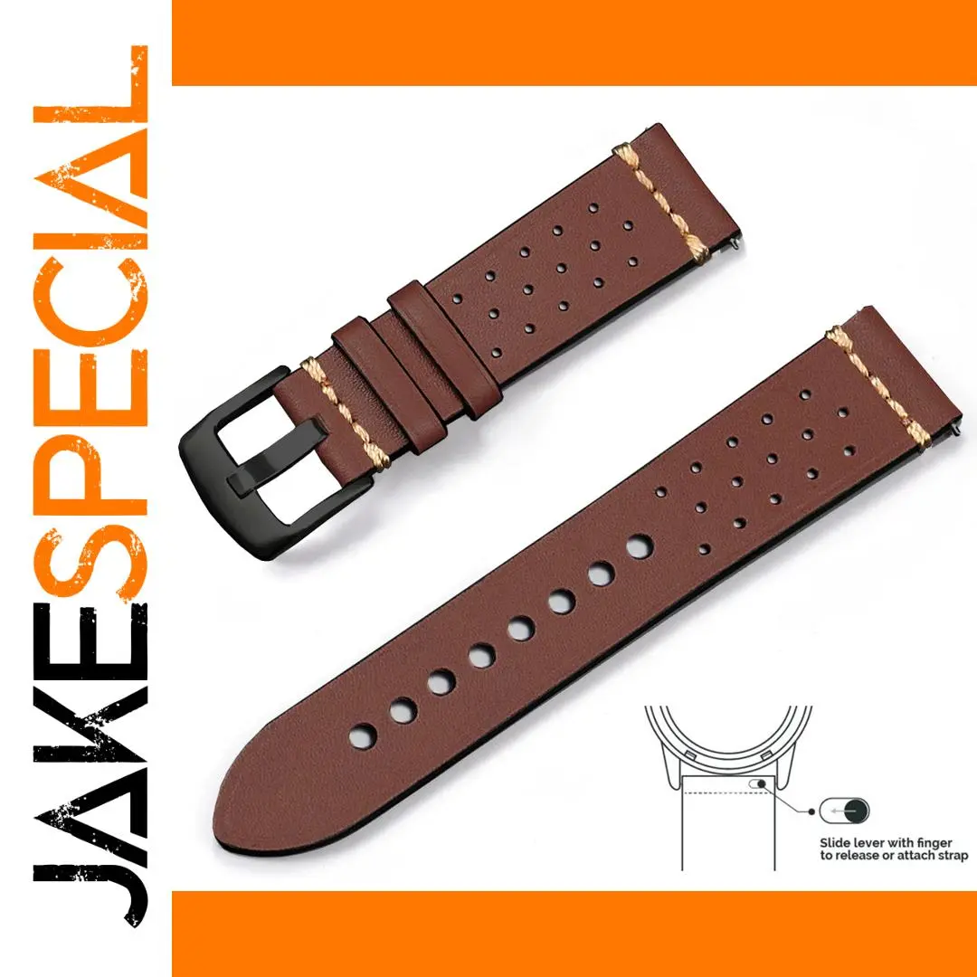 Vintage Genuine Leather Watchband 22cm for Watches 1 Vintage Genuine Leather Watchband 22cm for Watches