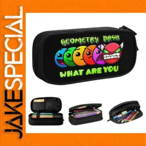 Geometry Dash Themed Pencil Case with Zipper