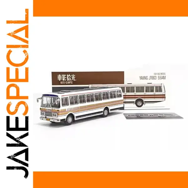 1:64 Yaxing JT663 Alloy Bus Model Collectible
