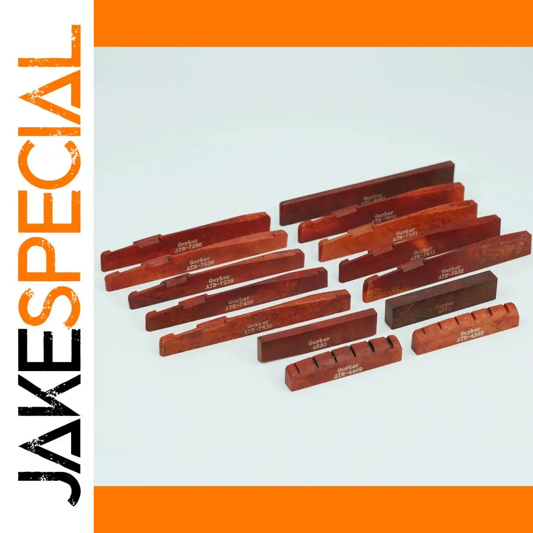 Guyker-Red Acoustic Guitar Bone Bridge Saddle 1 Guyker-Red Acoustic Guitar Bone Bridge Saddle