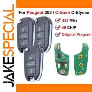 Flip Key Fob for Peugeot Citroen 433 MHz