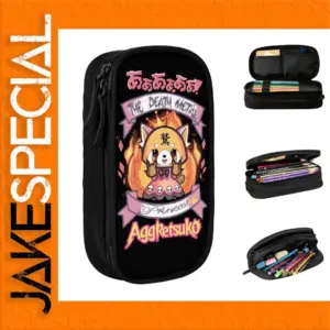Aggretsuko Pencil Case with Large Storage Options