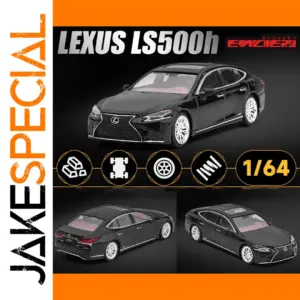 1:64 Lexus LS500h Black Diecast Model Car