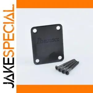 Black Electric Guitar/Bass Neck Plate with Screws