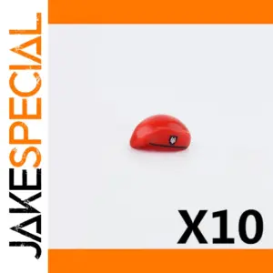 Red Military Beret Accessories for Minifigures X10