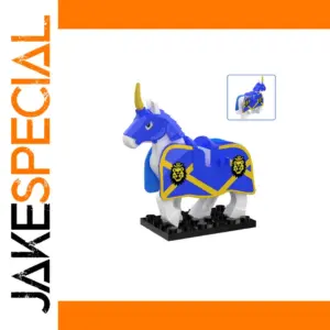 Medieval Style Blue Warhorse Toy Figure