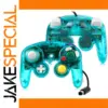 Transparent Turquoise Gaming Controller for Switch & GameCube