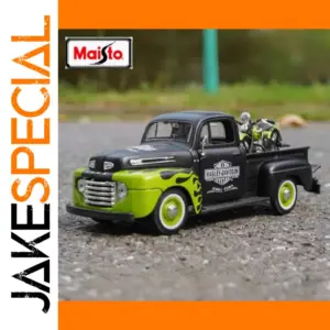 Maisto 1:24 Pickup Truck and Harley Motorcycle