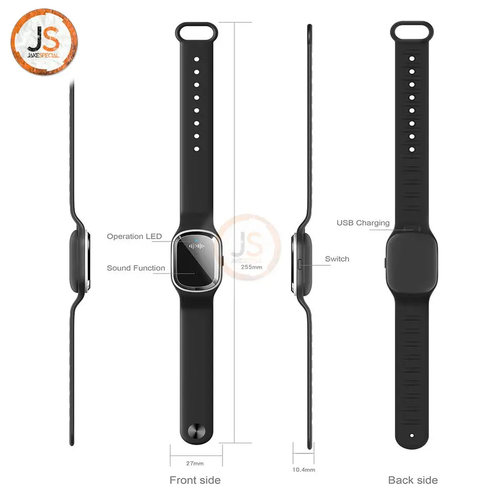 Ultrasonic Mosquito Repeller Bracelet Black/White 5 Ultrasonic Mosquito Repeller Bracelet Black/White - Image 5