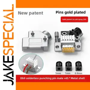 DB9 RS232 Solderless Connectors 9-Pin Set