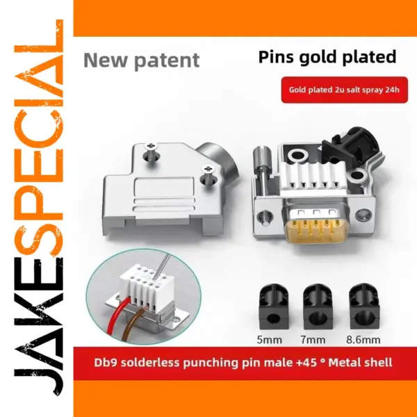 DB9 RS232 Solderless Connectors 9-Pin Set