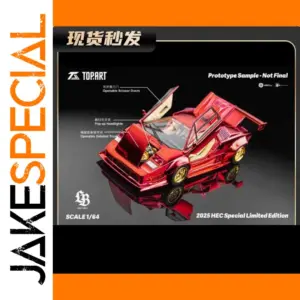 1/64 Scale LB Countach Kantash Model Red Alloy