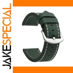 Dark Green Leather Watch Strap 18mm-24mm