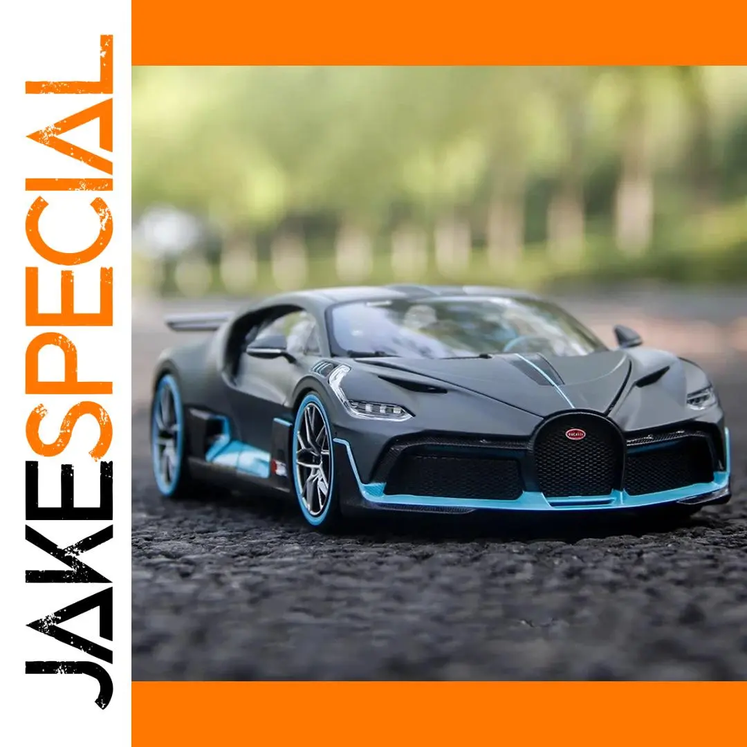 1:18 Bugatti Divo Diecast Model Black Blue 1 1:18 Bugatti Divo Diecast Model Black Blue