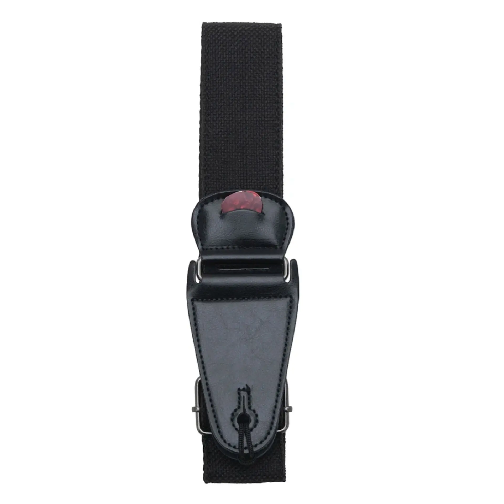 Adjustable Black Guitar Strap with Pick Holder 2 Adjustable Black Guitar Strap with Pick Holder - Image 2