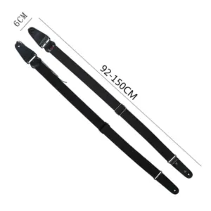 Adjustable Black Guitar Strap with Pick Holder 7 1000001190