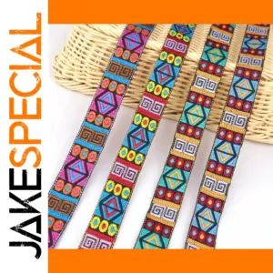 Embroidered Lace Jacquard Ribbon 26mm x 3 Yards