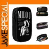 Milo J Stylish Pencil Case in Black Leather