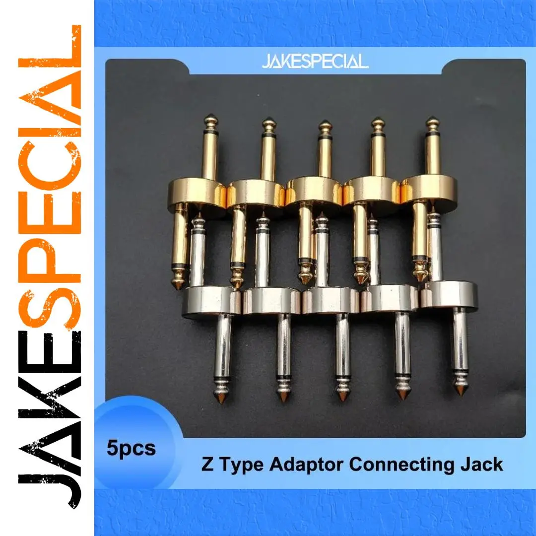 Z Type 6.35mm Guitar Connector Set, 5 Pieces 1 Z Type 6.35mm Guitar Connector Set, 5 Pieces