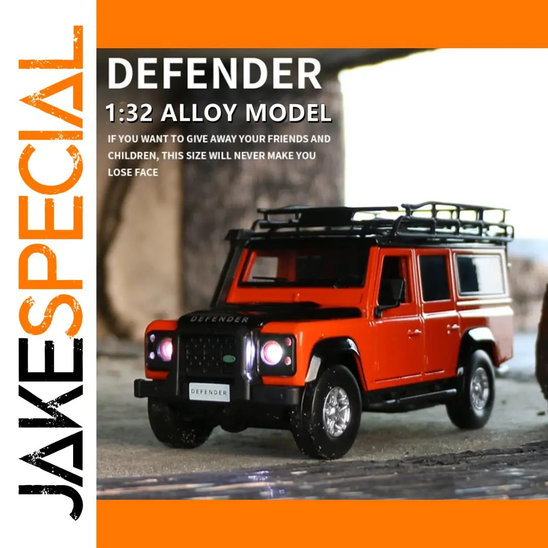 1:32 Scale Orange Land Rover Defender Model 1 1:32 Scale Orange Land Rover Defender Model