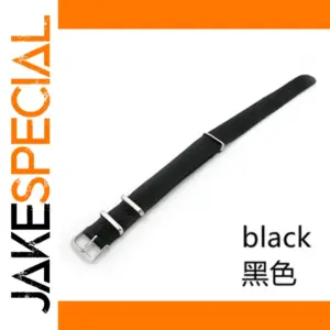 Classic Black Ballistic Nylon Watchband 18mm 20mm 22mm