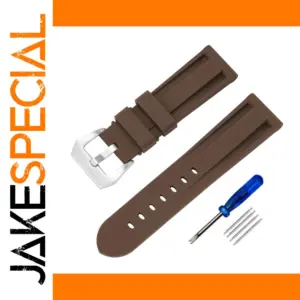 Universal Silicone Watch Band in Coffee Silver