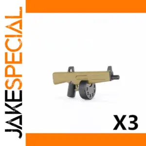 Tan Submachine Gun Model Set of 3