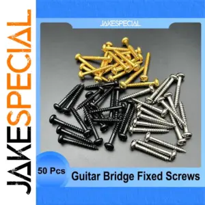 50Pcs Guitar Screw Set for Bridge and Strap
