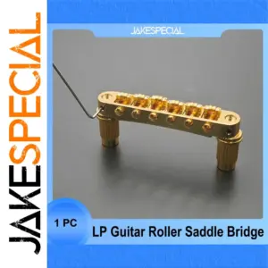 Guitar Tune-O-Matic Roller Saddle Bridge Gold