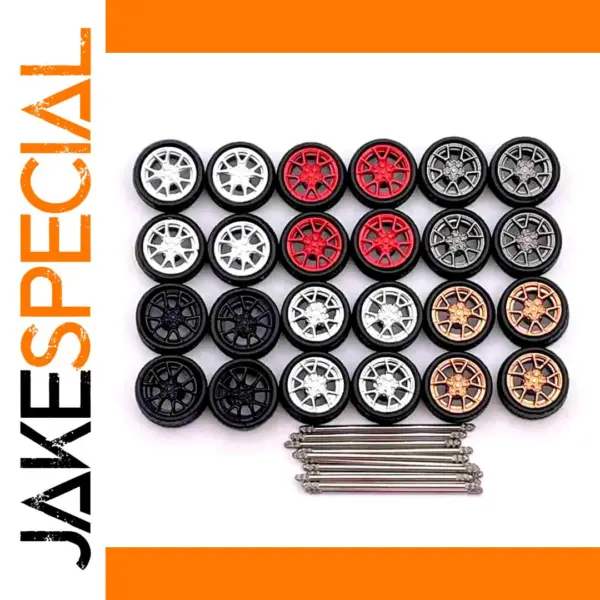 Custom 1:64 Scale Model Car Wheels Set