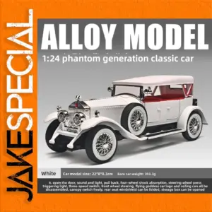 1:24 Scale Phantom Vintage Car Model with Lights