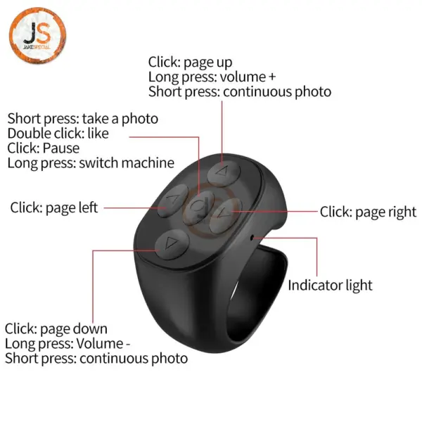 Wireless Bluetooth Selfie Controller Ring - Image 6