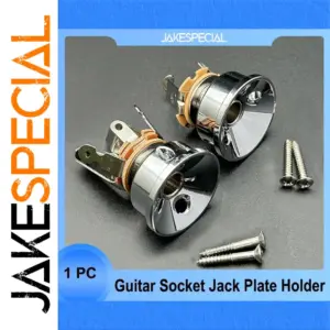 Chrome-Plated Recessed Jack Socket for Guitar