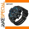 SANDA 6021 Men's Sport Watch Black Blue