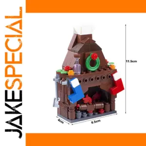 Charming Fireplace Minifigure Scene Model