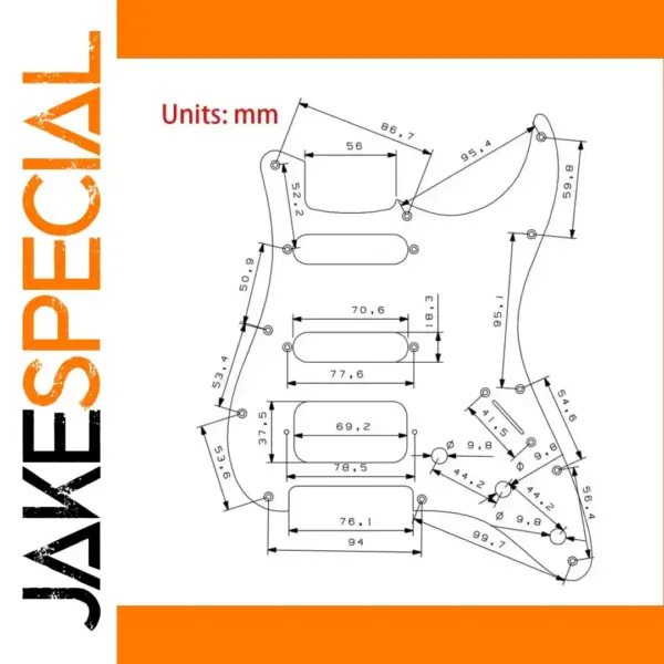 SSH 11-Hole Aluminum Pickguard for Stratocaster - Image 2